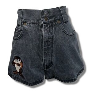 Vintage 1993 Taz Looney Toons High Waist Jean Shorts